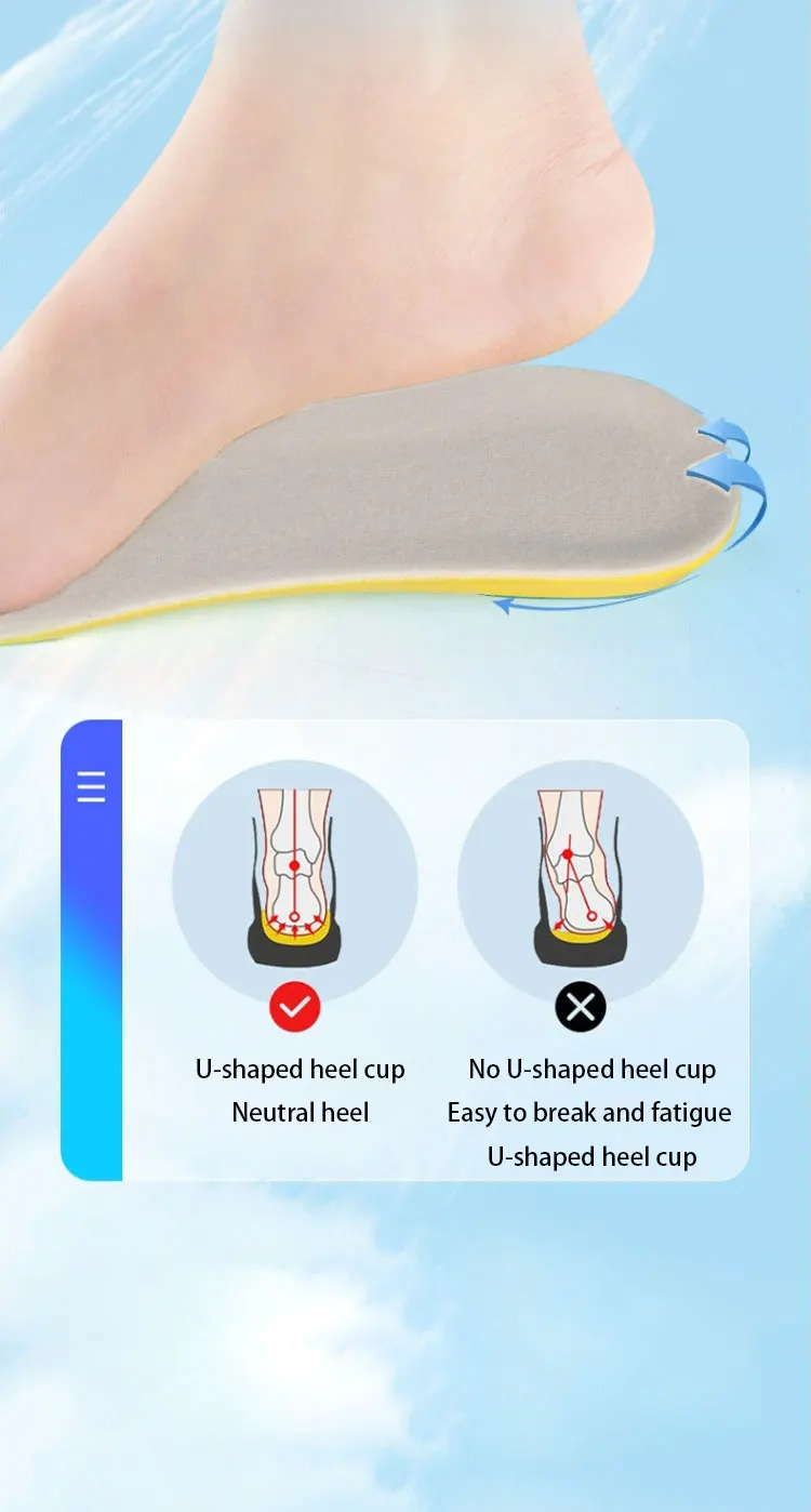 Sports Insoles PU Cushion Breathable Shoe Pads