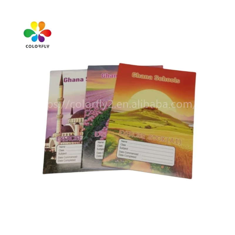 High Quality Ghana A1 Exercise Book White Inner Paper Custom Design  Exercise Books for Schools in Ghana square Exercise Book