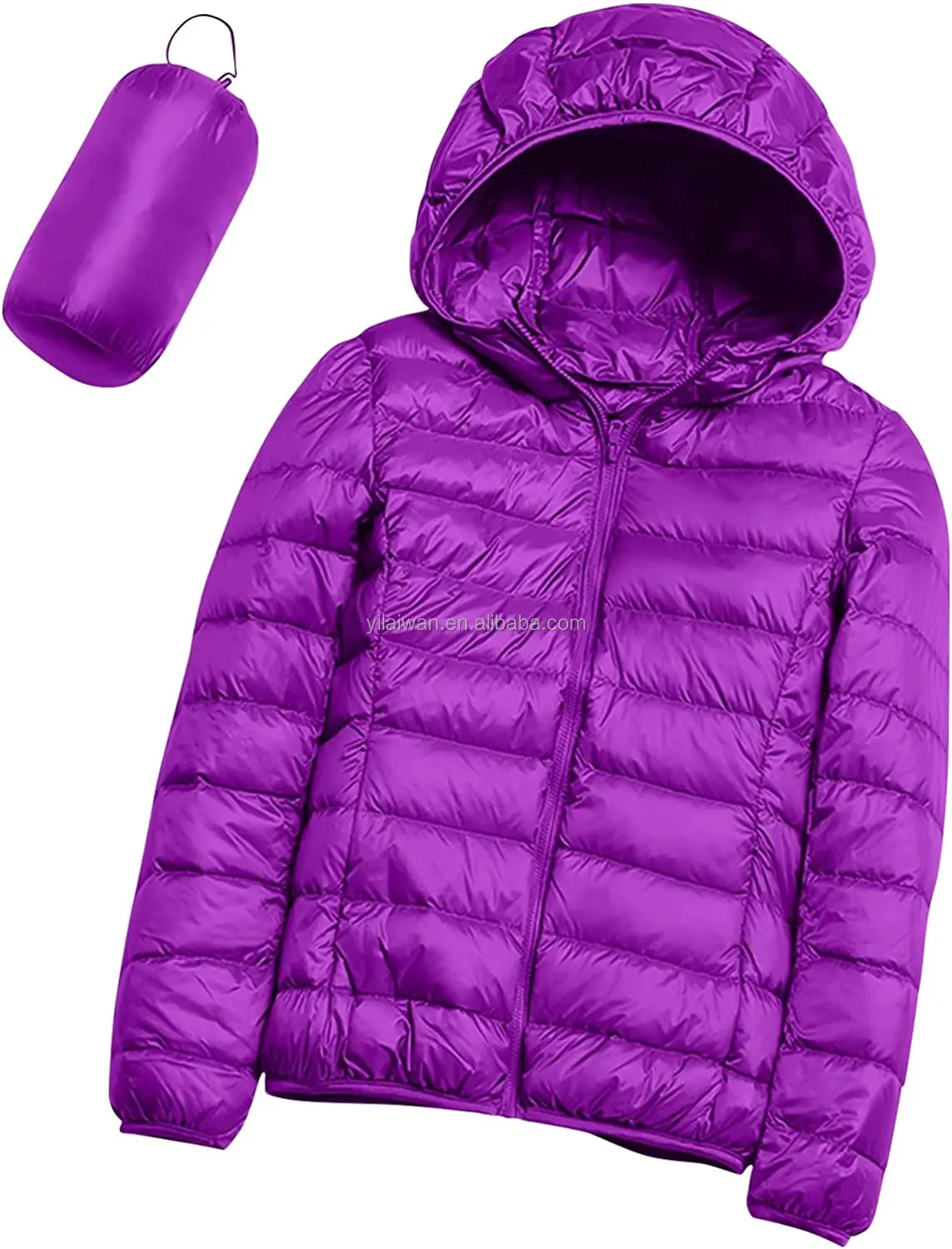 Puffer Jacket Womens,Womenjackets For Black Puffer Vest Zipper Warm Coat Hooded Long Sleeve