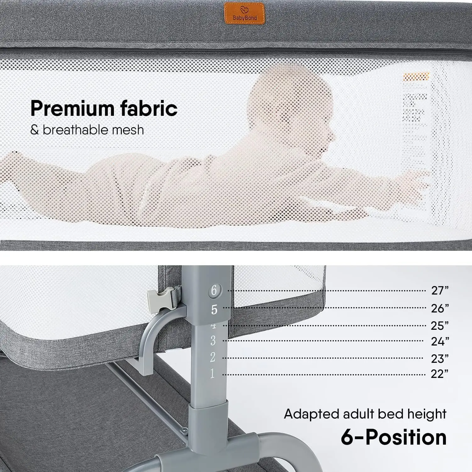 Foldable Portable Baby Crib with Mosquito Net Movable Baby Crib Newborn Cradle for Baby Cribs Bed