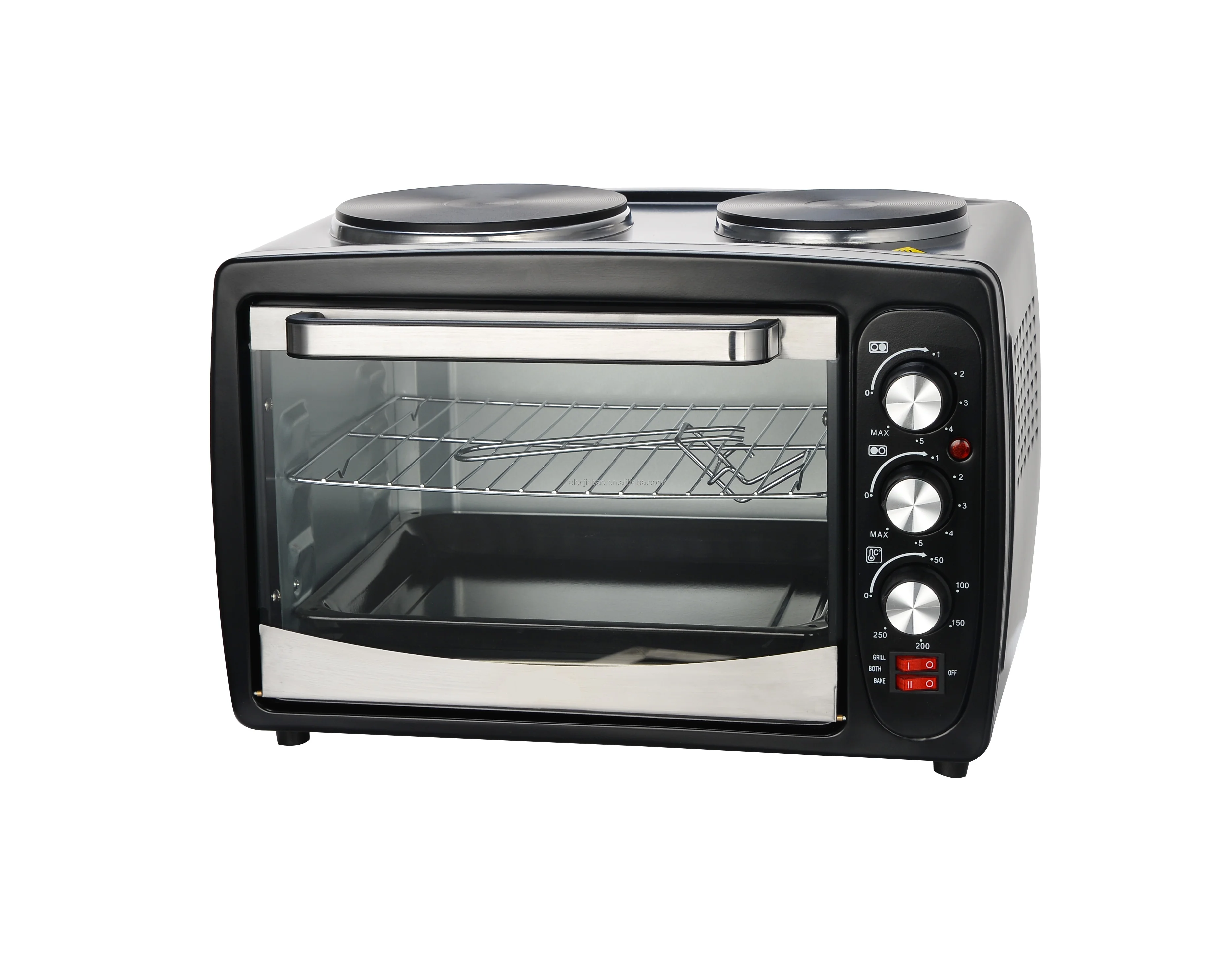 45 Liter High Quality Toaster Electric Oven For Home Baking In 3500w With Two Hotplates In Low