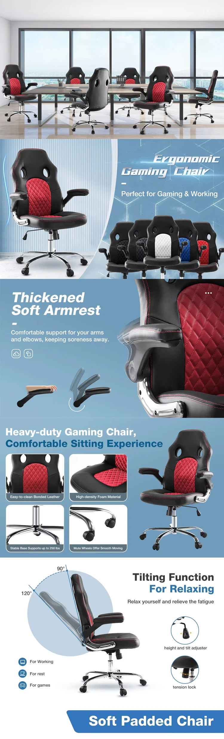gaming table and chair set game chair with massage