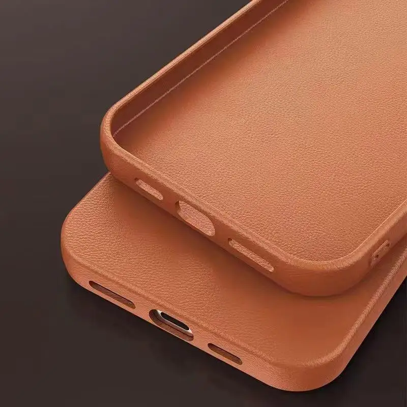 product high quality business style leather pattern soft tpu case for iphone 17 pro s25 ultra water proof shockproof mobile phone cover-3