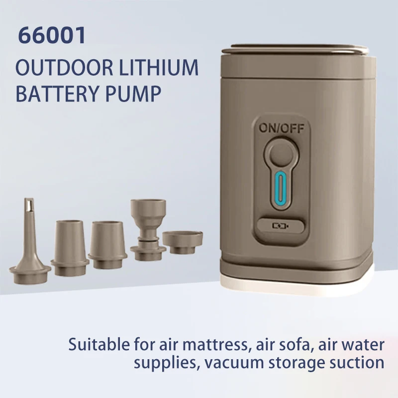Outdoor Electric Air Pump for Inflatables Rechargeable Inflate Deflate Mini Pump for Air Mattress - view 5
