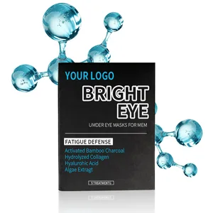 Ginseng Infused Detoxifying Charcoal & Hyaluronic Acid Hydrogel Eye Patches Deep Cleansing Puffy Eyes Dark Circles Removal Mask