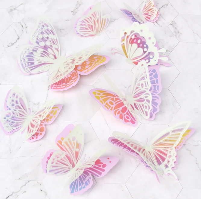 glow-in-the-dark 3d butterfly flower bouquet gift