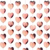 Fleur à tirer en forme de cœur en or rose de 2 mètres avec finition miroir