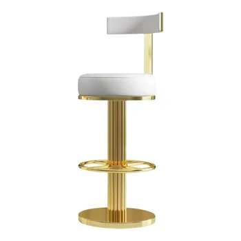 Custom Modern Nordic Kitchen Bar Stool Chairs Luxury Stainless Steel with Adjustable Feature for Home Bar & Dining