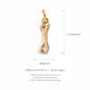 No 3 beast bone pendant Gold