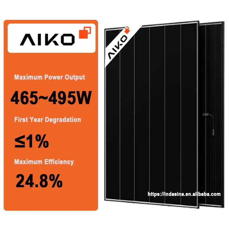 Aiko Neostar 3P54 a-Mce54mw 470-500W Double-Glass Bifacial Solar Panel