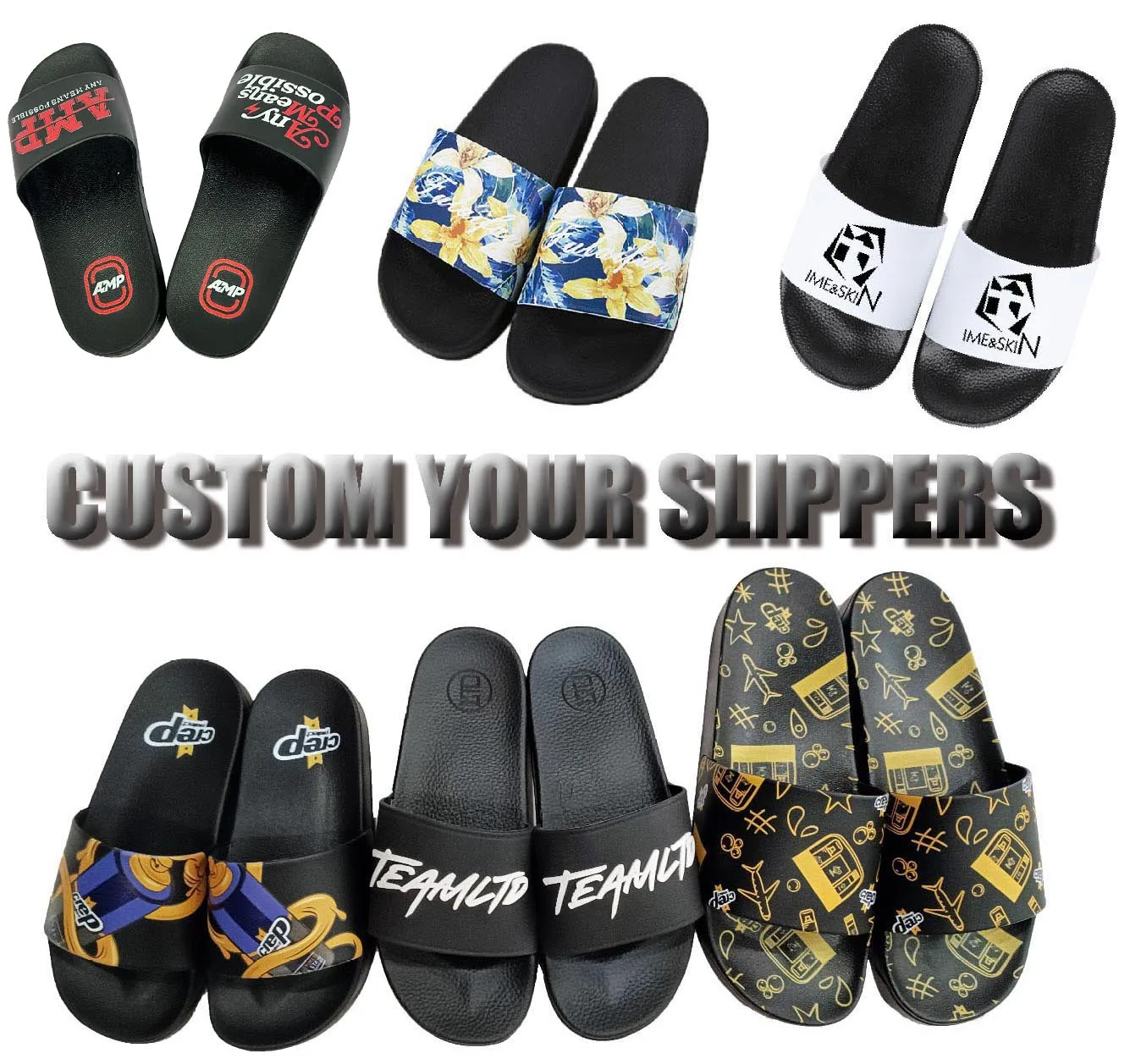 High Quality Custom Slippers With Logo Men 3d Printed Slippers Pvc ...