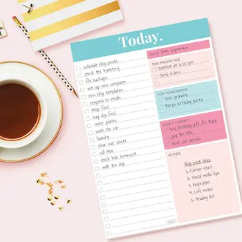 Costom undated Daily To Do List Notepad Planner Shopping List Checklist Customizable Sticky Notes memo pad