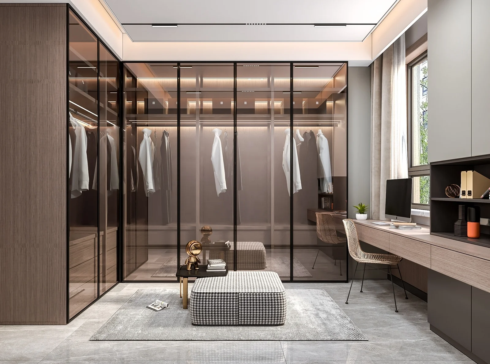SJUMBO Manufacturer Customized Bedroom Walk-in Portable Wardrobe Closet Modern Wooden Wardrobe Room Cabinets
