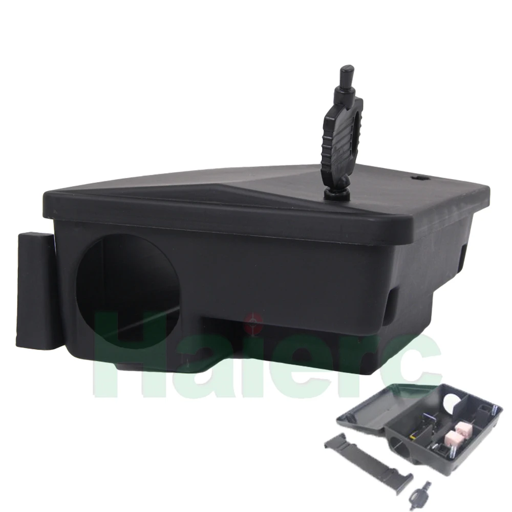 Haierc Pest Control Lockable Mice Bait Box Mouse Trap Box Plastic Rat Bait Station