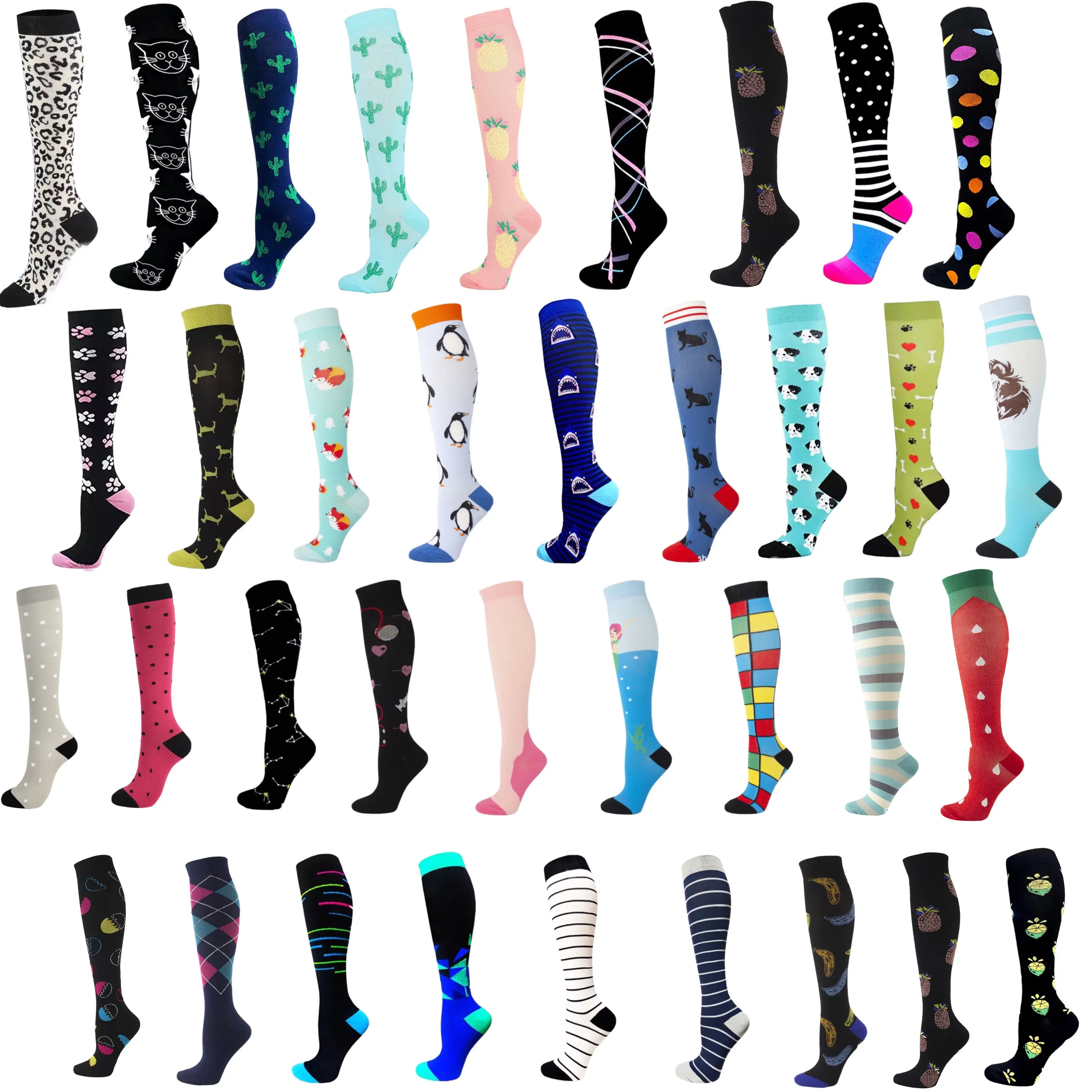 Running Custom Large Compression Socks Stockings 15-20 Mmhg Men Women ...