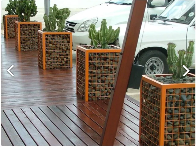 Easy Installation Galvanized Wire Mesh Gabion Stone Basket Welded Mesh Farm Fence Gate Protection-Iron Steel Frame Coated Fence