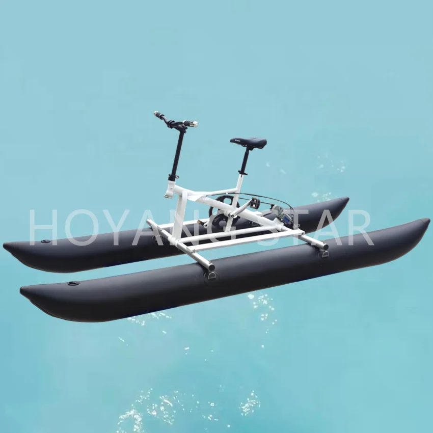 2025 New Models  Inflatable Pontoon Water Bikes Pedal Boat  on Sale Easy to Disassemble and Install