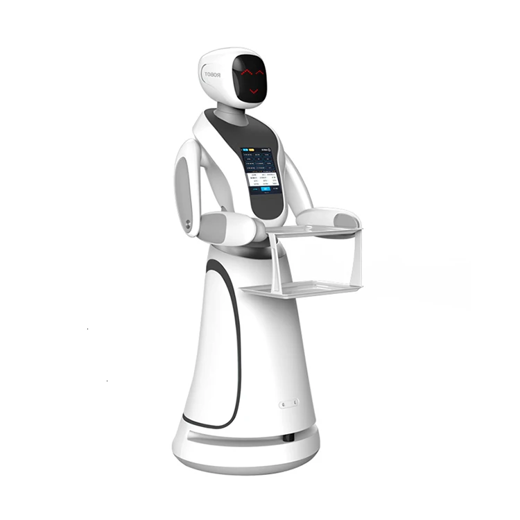 CSJBOT Factory Restaurant Touchless Waitress Service Automatic Obstacle Avoidance Charging Food Delivery Robot
