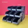 Brown nine-compartment combination shelf