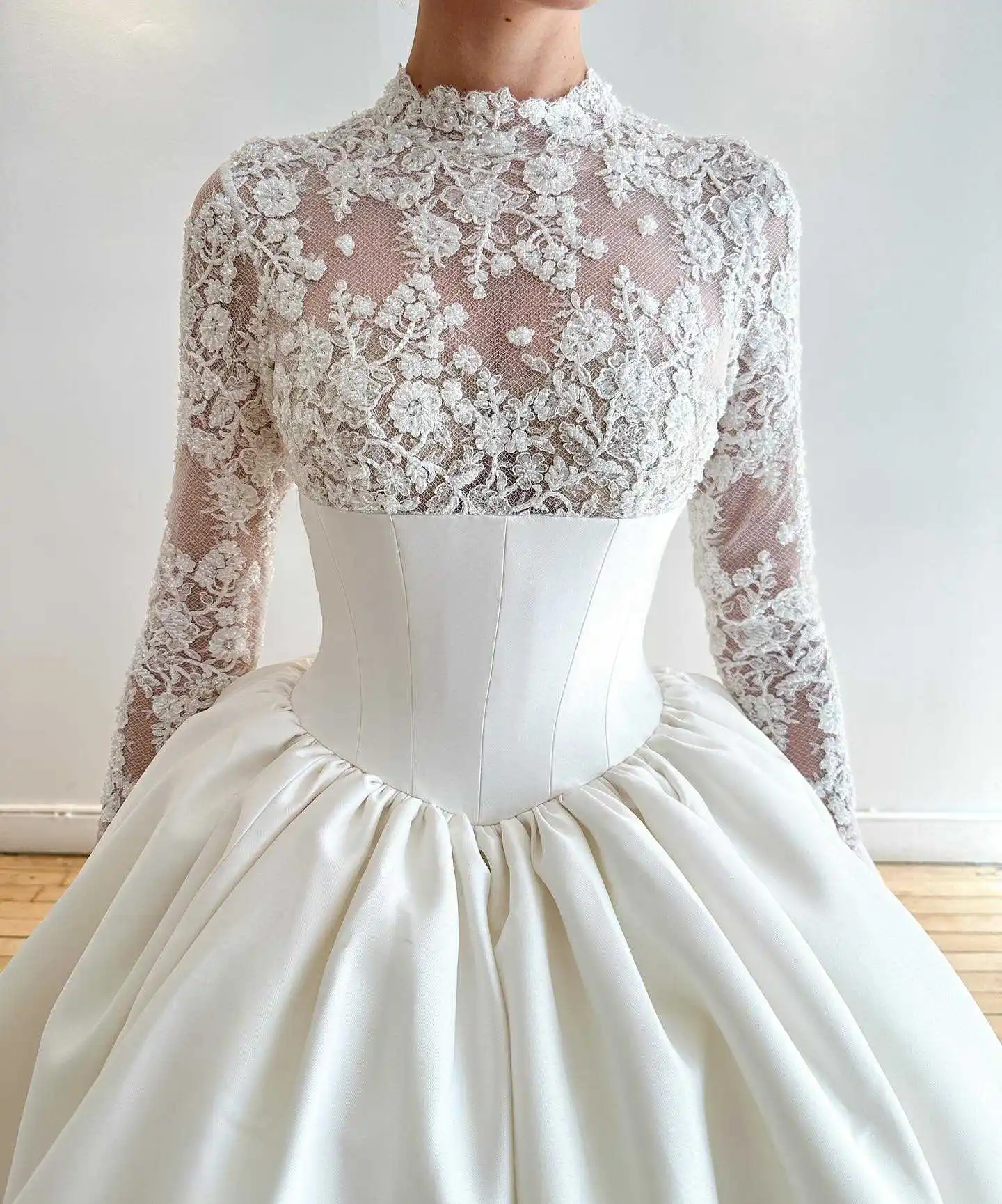 aritzia holiday dresses BETHANY / Straight Neckline Wedding Dress with Basque Waist