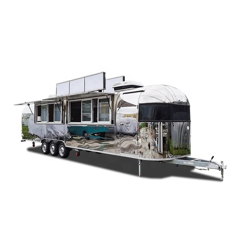 UKUNG Stainless Steel Vintage food truck fully equipped restaurant food truck mit voll ausgestatteter kuche remolque food truck