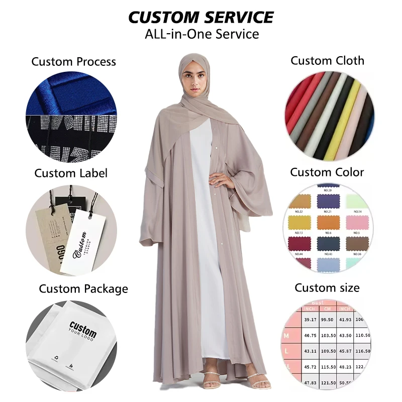 Designer Silk Abaya Dress - Elegant Modest Dress with Crystal Embroidery