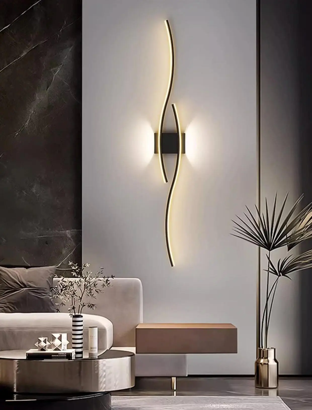 Minimalist Line Nordic Design Creative Decoration Wall Lights Lamp Interior Bedside Colorful Indoor Modern Led Wall Lamps