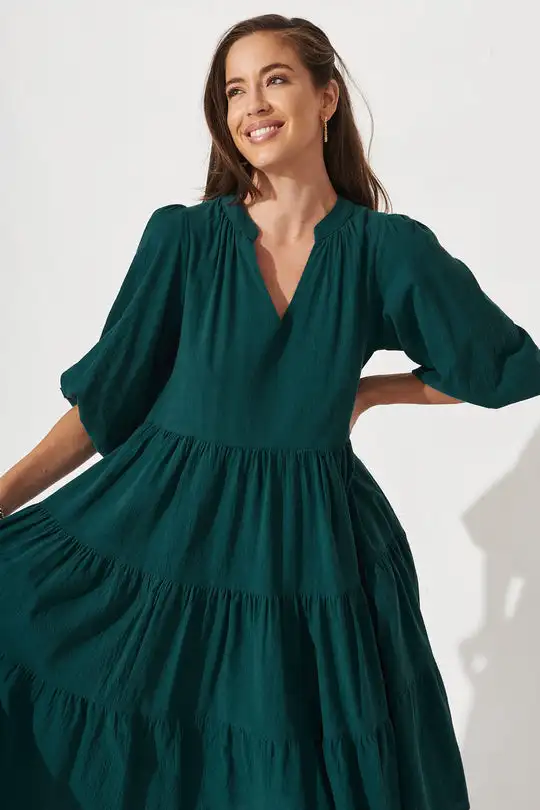 slim fit dress slacks Divine Casual Dress 1652C-Emerald main image 0