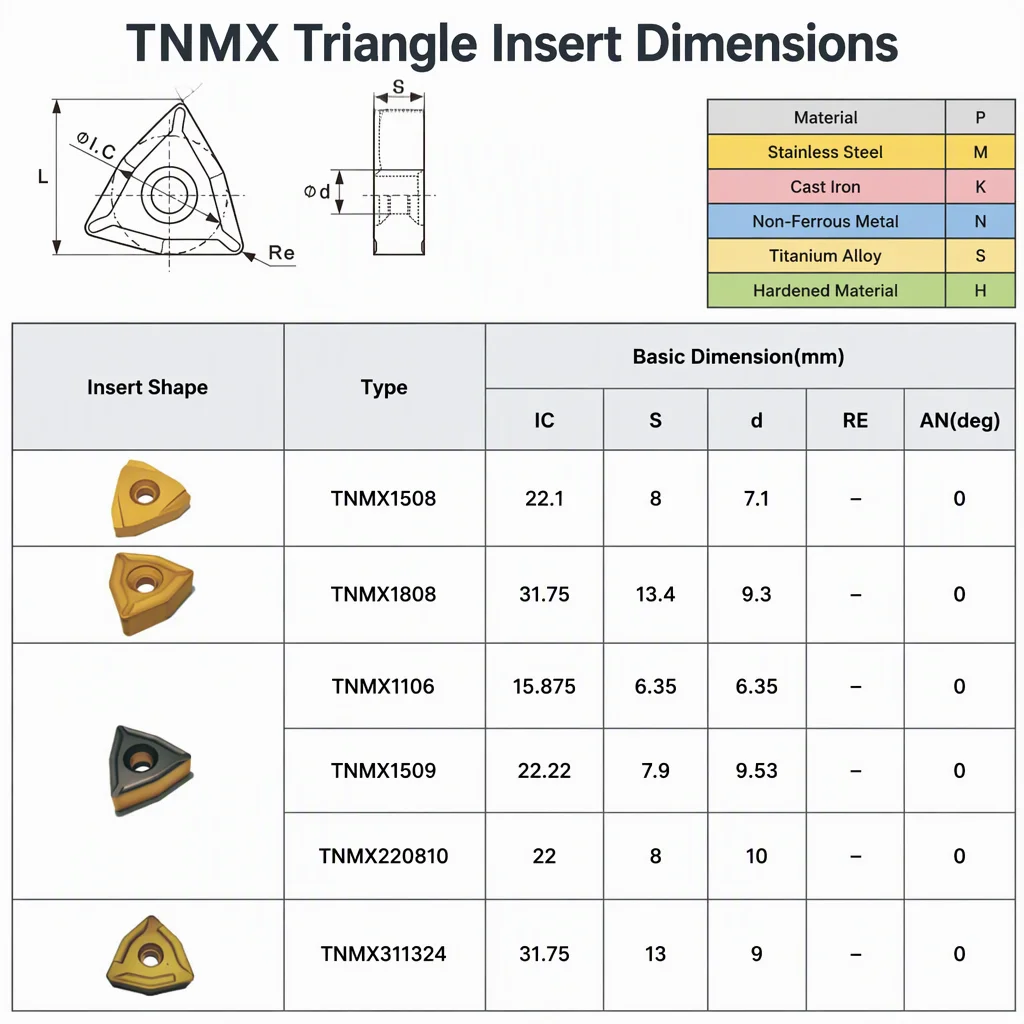 Durable Tungsten Carbide Triangle Bar Peeling Insert TNMX2208L-WPM 15mm Blade 0.5mm Thickness CVD/PVD Coated HRC83 OEM Available