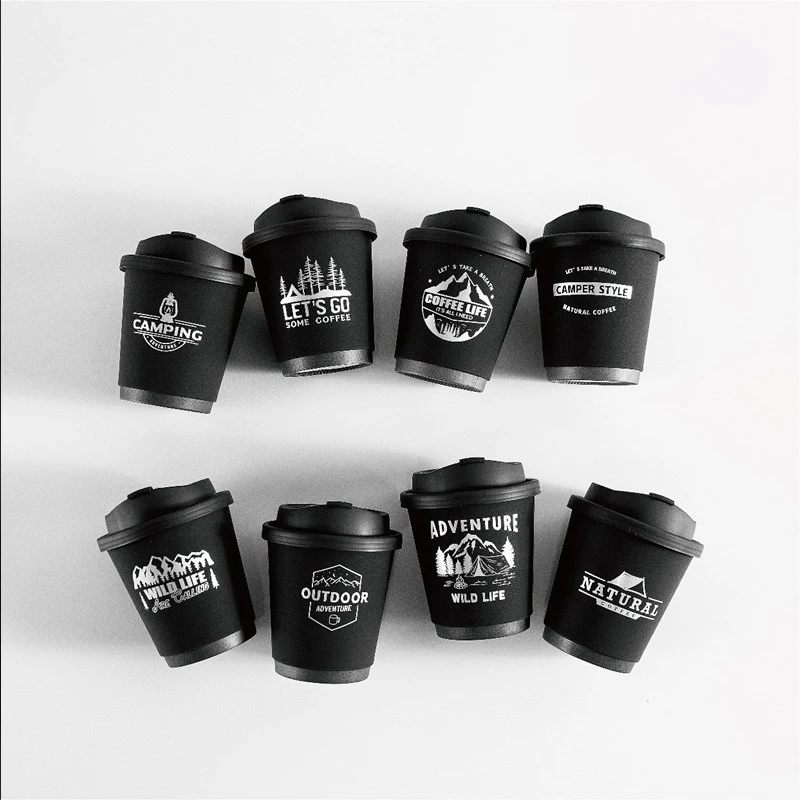 Custom Printed Logo Disposable 8oz 10oz Double Wall Hot Stamping Coffee