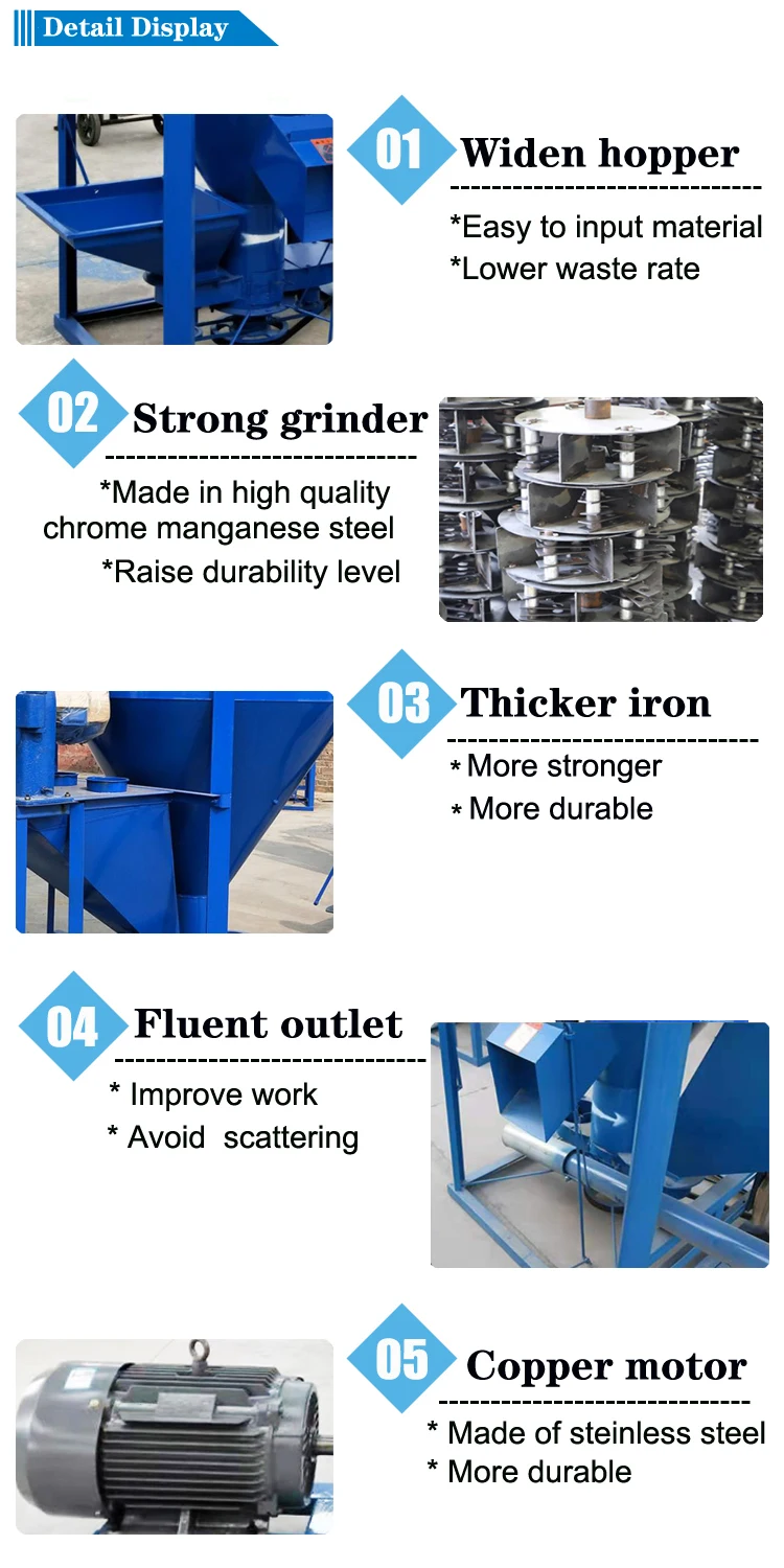 Chicken Feed Crushing Mixing Machine Animal Feed Grinding Mixing