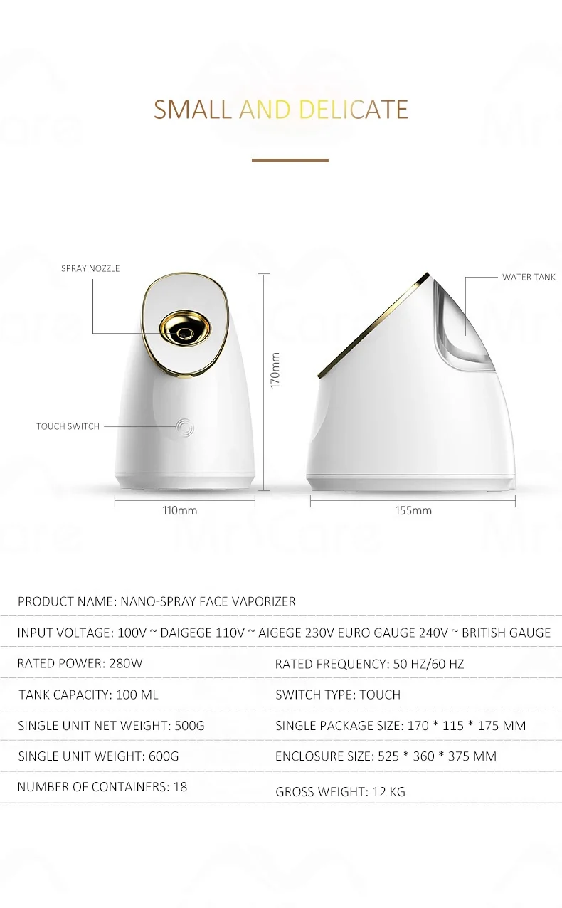 Hot Spray Facial Steamer Professional Nano Facial Steamer Electric