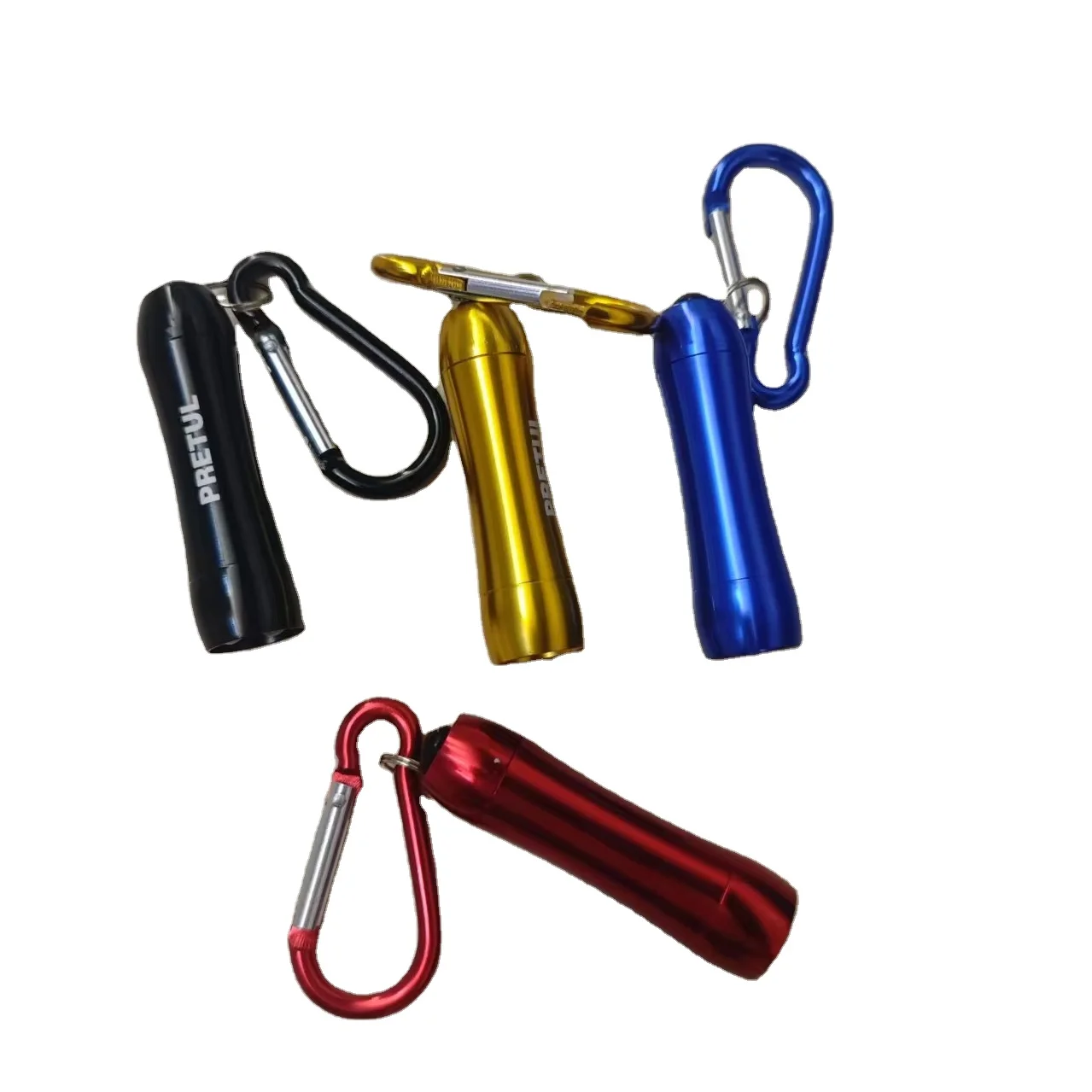 Portable Outdoor Camping Aluminum Alloy Emergency Flashlight, with LED  Lighting. Mini Flashlight Keychain with a Carabiner.