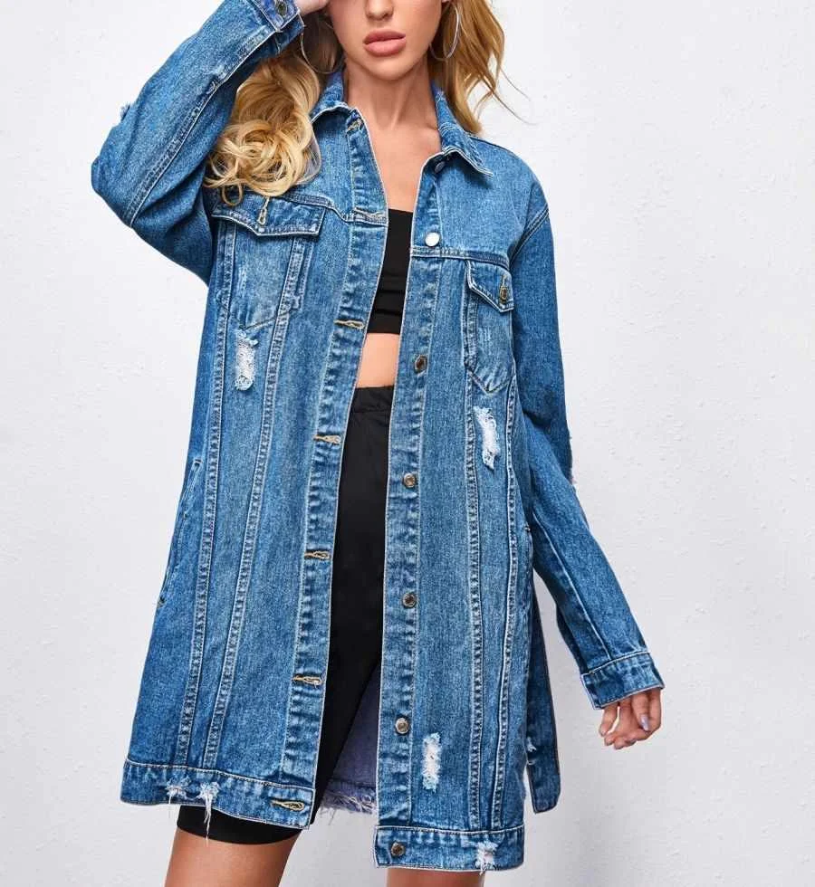 Vrouwen Grafische Blauw Lange Fitness Jean Jacket Brief Patched Back  Gescheurde Gordel Denim Jas - Buy Groothandel Lange Winter Jassen Dames,Custom  Logo Lange Mouwen Jas,Vrouwen Mode Winter Jassen 2020 Product on Alibaba.com