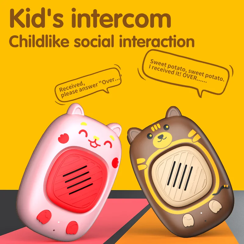 Portable Bi-Directional Walkie Talkie Set for Children Fun Wireless Communicator Made of Durable Plastic
