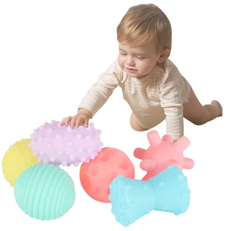 
Детские игрушки, сенсорный мяч для рук, 6 шт./компл., детское образование, развивающий тактильный массаж, текстурированный мульти-мяч, детская игрушка для ванны 