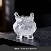 White glass incense burner