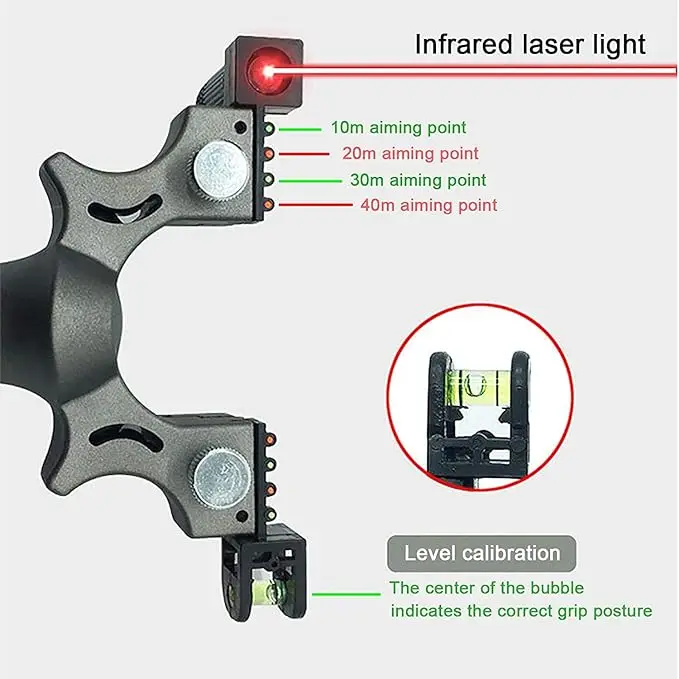 2024 New Rubber Laser Professional Powerful Outdoor Bird Bow Strongest Telescopic Toy Hunting Slingshot