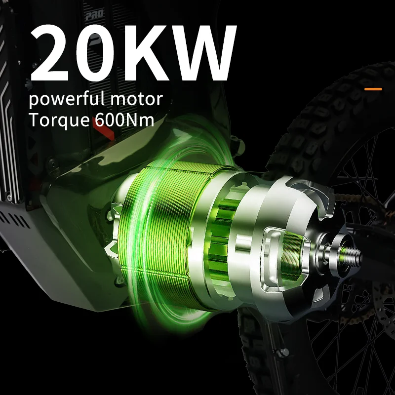 HEZZO D9Pro 72V Powerful Off-Road Electric Dirt Bike - 20000W, 101