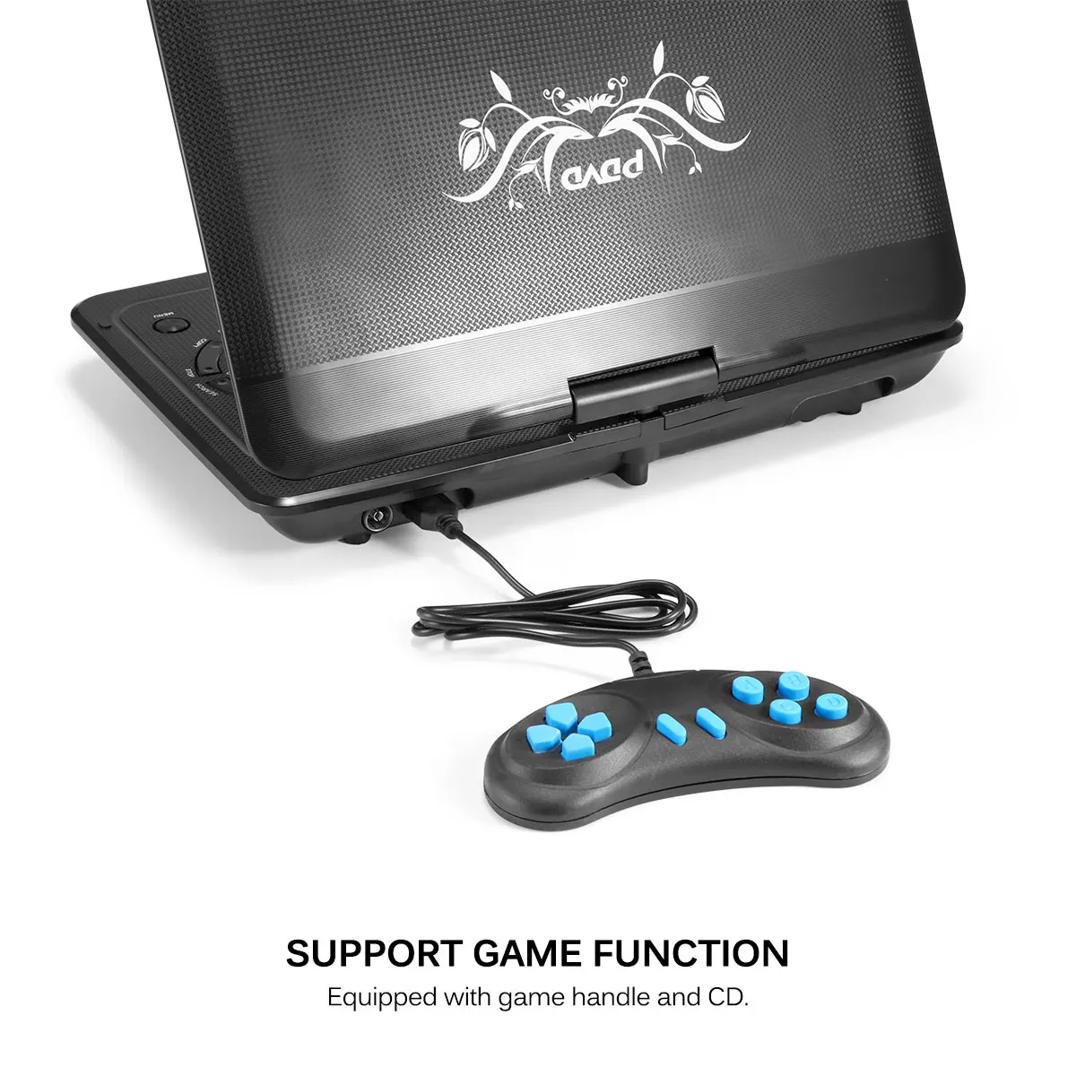 10-inch Rechargeable Portable DVD Player with TV Screen