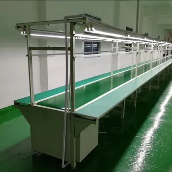 Workbench with Non-Standard Double Speed Chain Conveyor for Assembly Line Automated Plug-in for Assembly Conveyor Belt