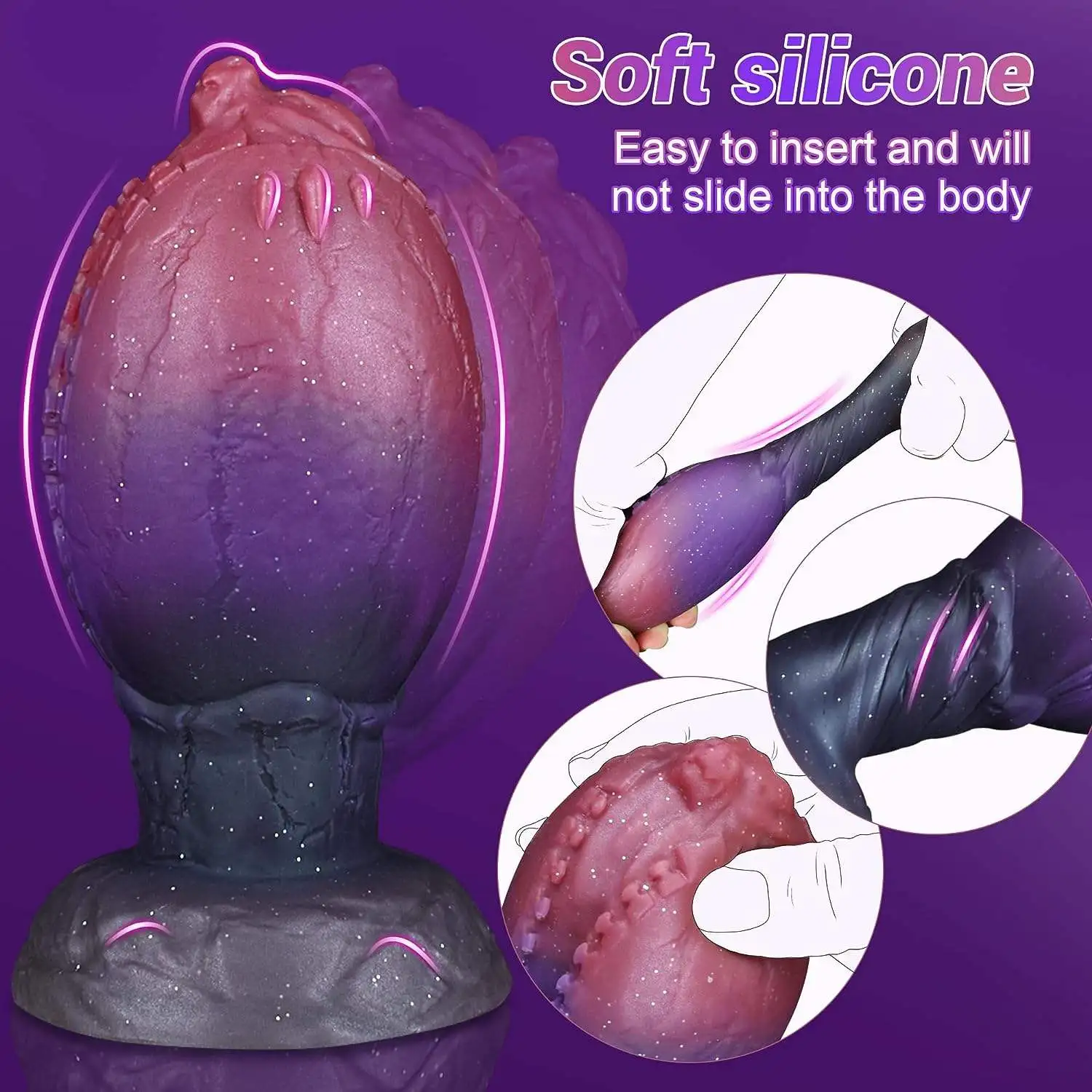 Dragon Monster Butt Plugs Prostate Toy Anal Plug 3.8in Anal Stretcher  Monster Anal Toys Butt Plug Trainer Silicone Dildo