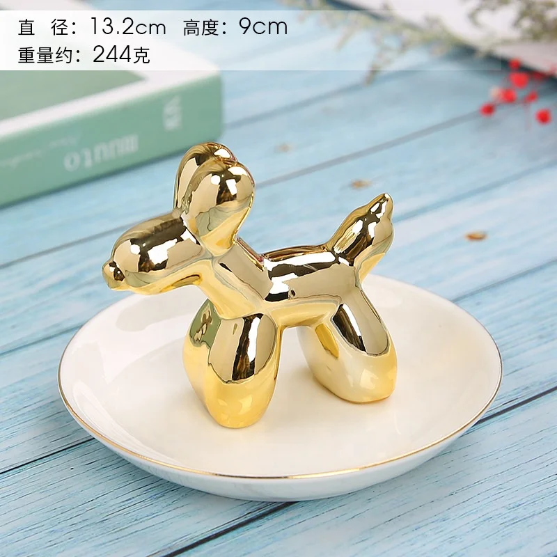 3D Golden Animal Design Trinket Dish - Perfect for Jewelry