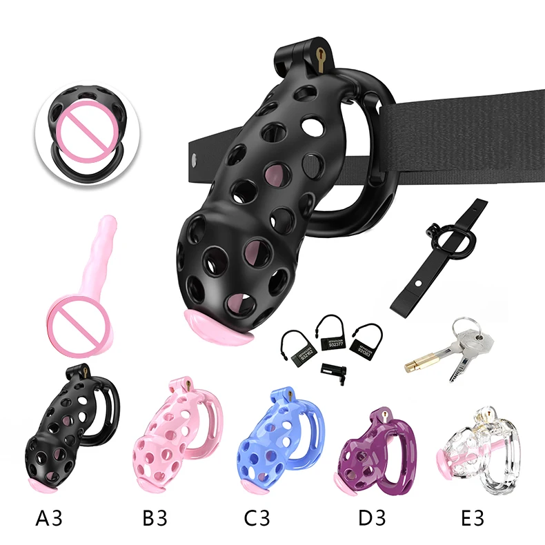 Wearable Resin Plastic Cuckold Chastity Cage for Men