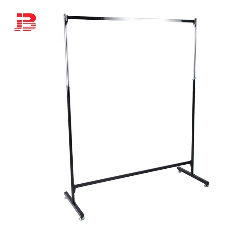 High Quality Chrome Plated Commercial Grade Metal Clothes Rack double bar hanging Display Rack