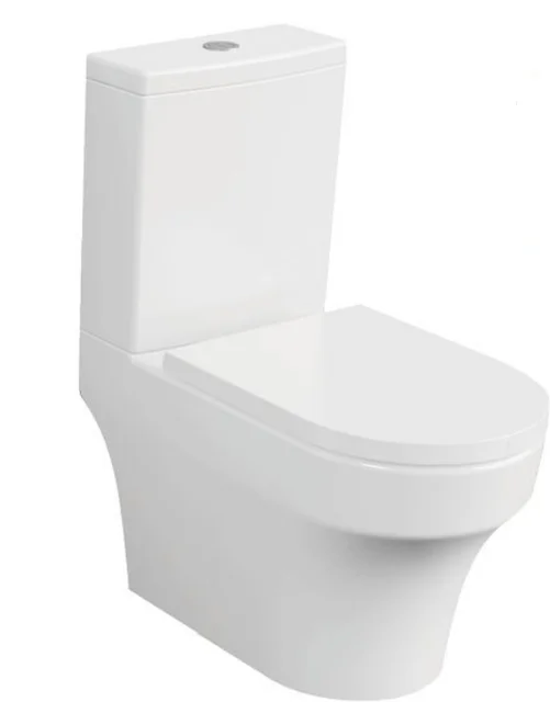 New Design Rimless Two Piece Toilet Mid-Asia Popular Easy Clean Ceramic Tornado Round Toilets