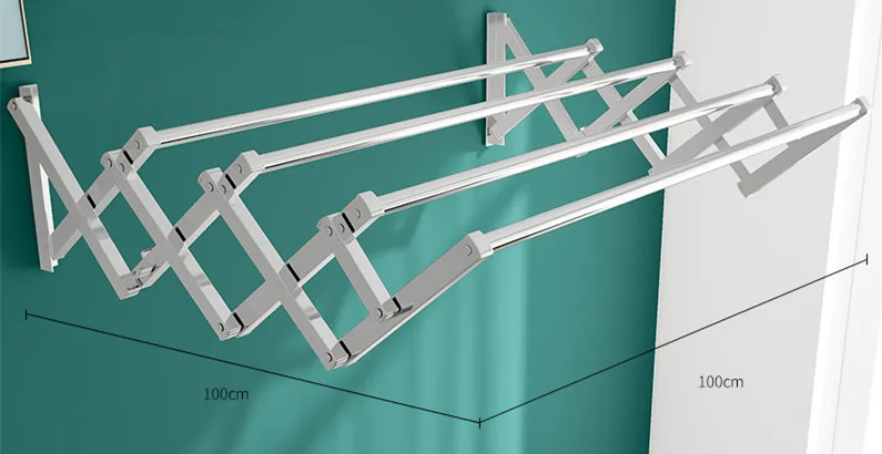 Extendable Wall Mounted Drying Rack - Space-Saving Laundry