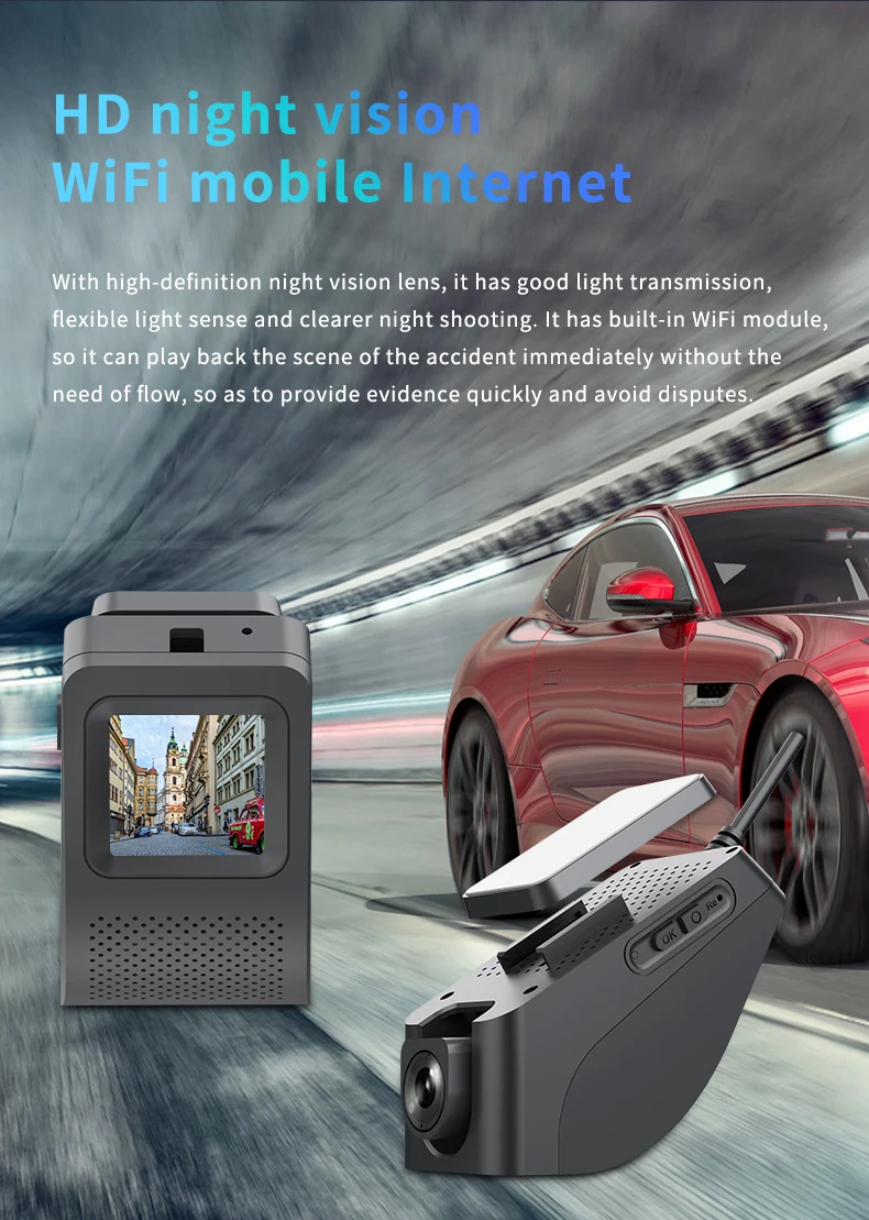 K19 4G Smart LTE Dash Cam with Dual Lens HD1080P Wifi GPS Tracking
