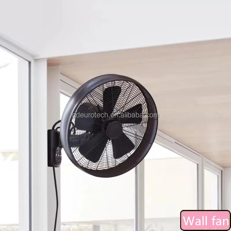 18 Inch Wall Mounted Fan Metal Oscillating Wall Fan For Dining Room