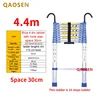 Blue 4.4m ladder  with hook step space 30cm